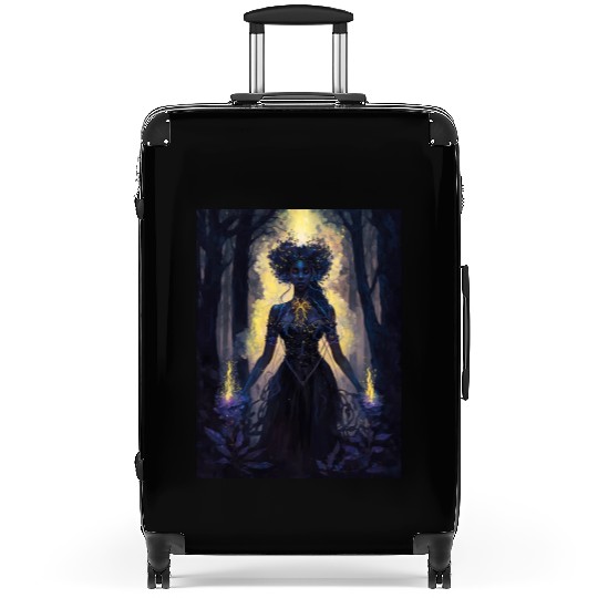 Black Nature Goddess - African American, Woodland Suitcases