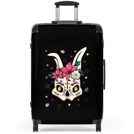 El Dia De Los Muertos Happy Easter Sunday Bunny Suitcases
