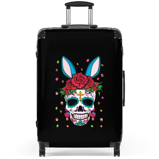 Happy Easter Sunday Dia De Los Muertos Suitcases