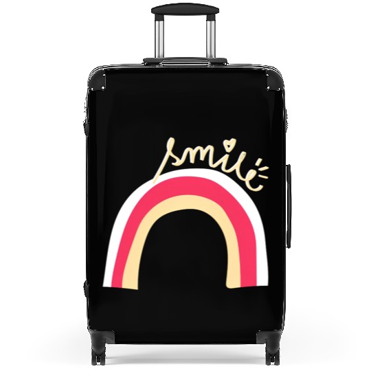 Rainbow, Smile, Positive Quote Suitcases