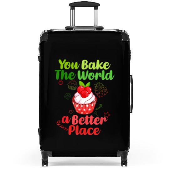 you bake the world a better place Meme Suitcases