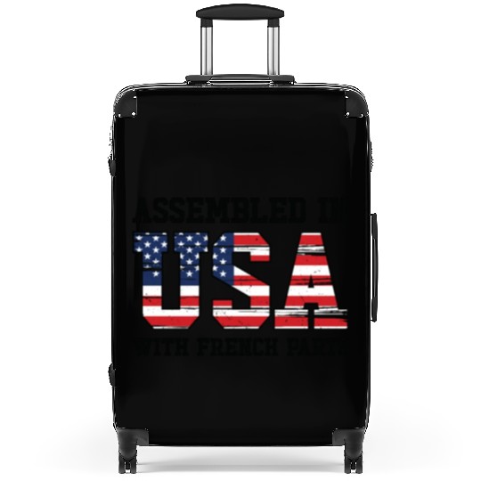 Born French France American USA Citizenship Suitcases