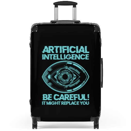 AI Machine Learning Computer Geek Technology Robot Suitcases