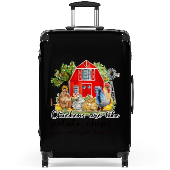 Funny Quotes Chicken Sublimation Suitcases
