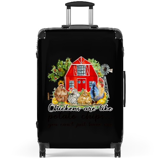 Funny Quotes Chicken Sublimation Suitcases