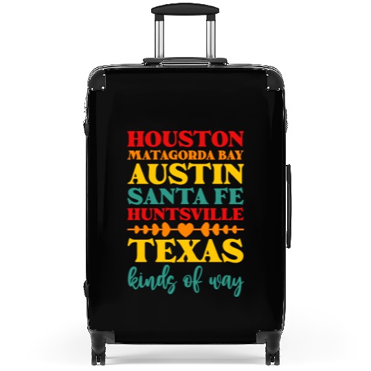 Houston Matagorda Bay Austin Santa Fe Huntsville Suitcases
