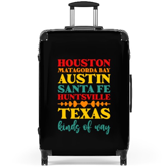 Houston Matagorda Bay Austin Santa Fe Huntsville Suitcases