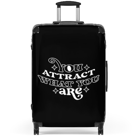 Law of Attraction Typography Manifest Quote Suitcases