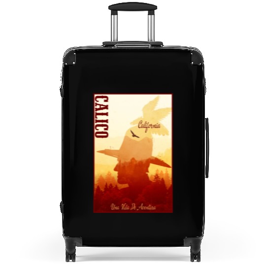 Calico California wild west town Suitcases