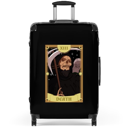Anime Tarot Card Death Grim Reaper Occult Gothic W Suitcases