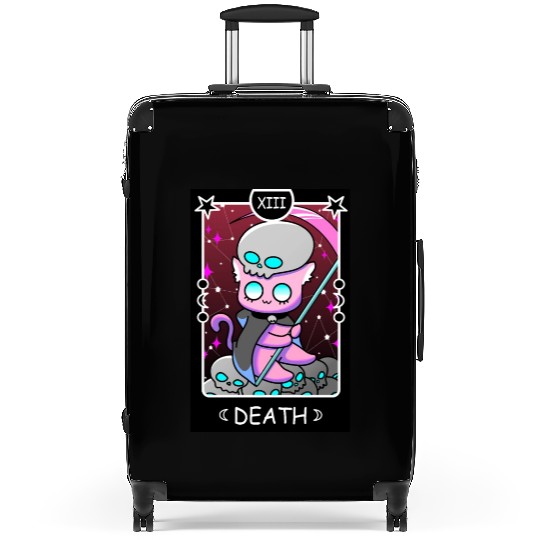 Kawaii Pastel Goth Tarot Card Death Grim Reaper Cu Suitcases