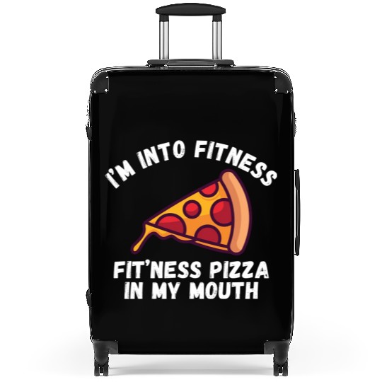 Fitness Pizza Funny Humorous Gym Suitcases