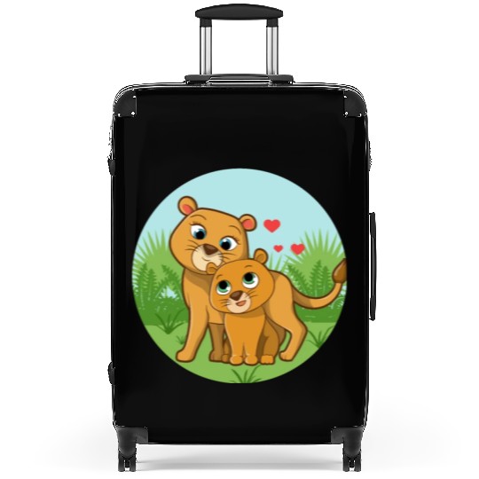 Mother Lion Baby Lion Suitcases