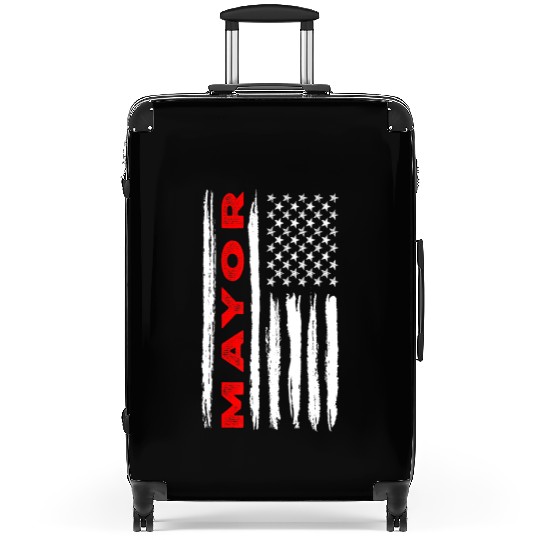 American Flag Mayor US USA Flag Suitcases