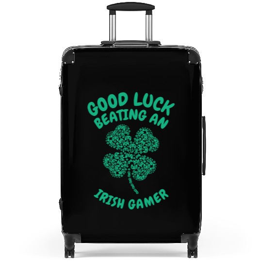 St. Patrick's Day Gaming Shamrock Gamer Video Suitcases
