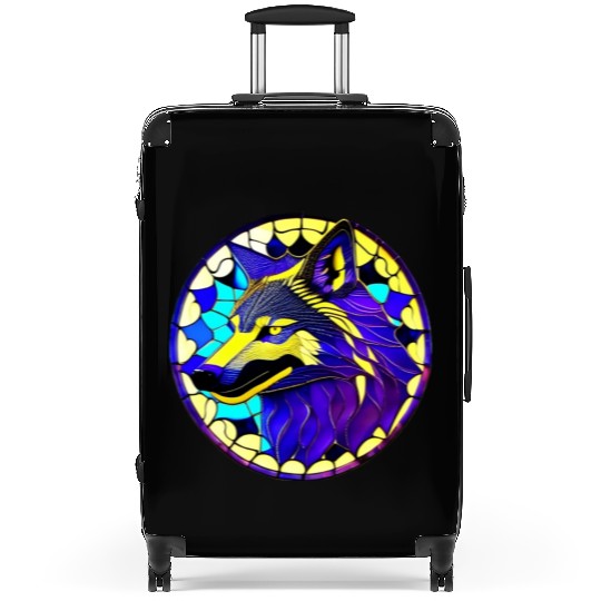 Moonlit Majesty The Art of Stained Glass Wolves Suitcases