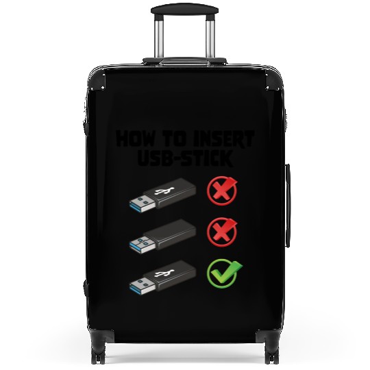 How To Insert USB Stick Funny Programmer Meme Suitcases
