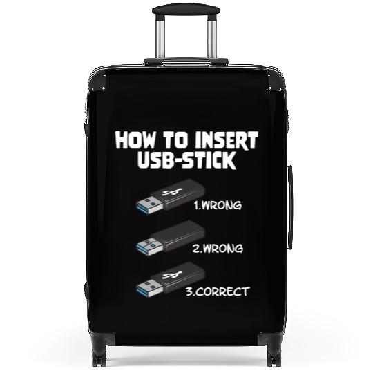 How To Insert USB Stick Funny Programmer Meme Suitcases