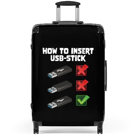 How To Insert USB Stick Funny Programmer Meme Suitcases