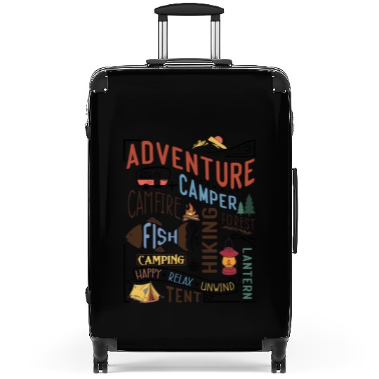 Campfire Hiking Unwind Camping Relax forest fish Suitcases