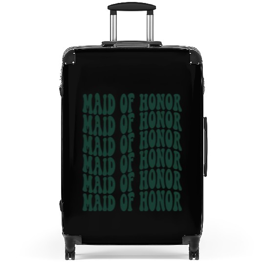 Bachelorette Party Maid Of Honor Emerald Green Suitcases