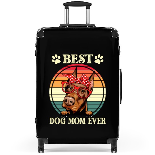 Funny Best Doberman Dog Mom For Dog Lover Suitcases
