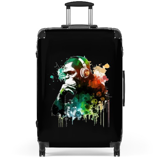 Banksy DJ Monkey Thinker Suitcases