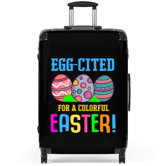Easter Colorful Egg Dye Rabbit Egg Hunt Suitcases