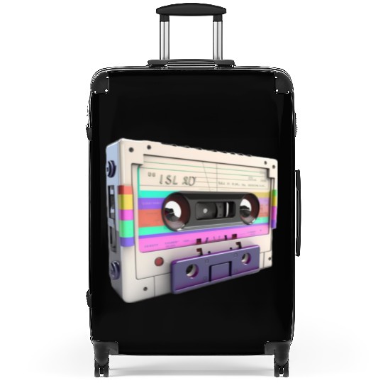 80s Music Cassette Tape : 3D, Neon, 80s songs Suitcases