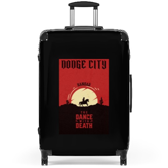 Dodge City Kansas wild west town Suitcases