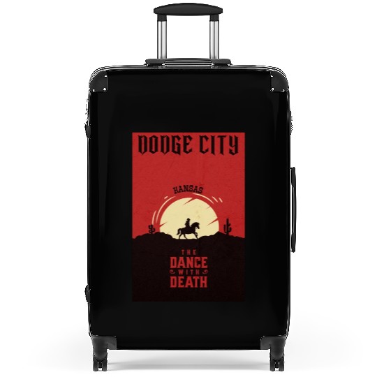 Dodge City Kansas wild west town Suitcases