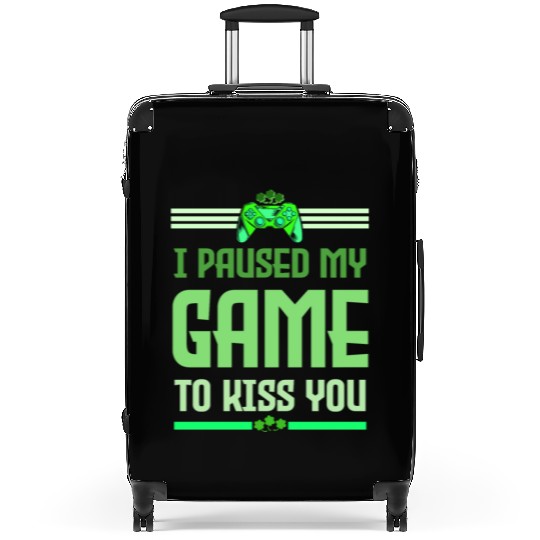 I Paused My Game To Kiss You Irish Retro Gamer Suitcases