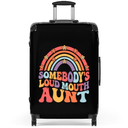 Somebody’s Loud Mouth Aunt Retro Groovy Auntie Suitcases