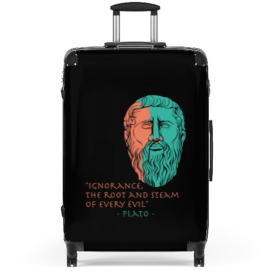 Plato Stoic Philosophy Quote Suitcases