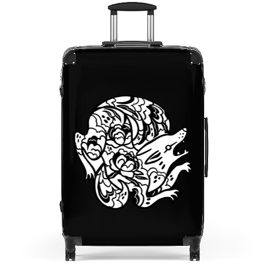 Flower Wolf Suitcases