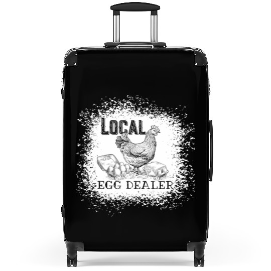 Local Egg Dealer Funny Bleached Chicken Lover Farm Suitcases