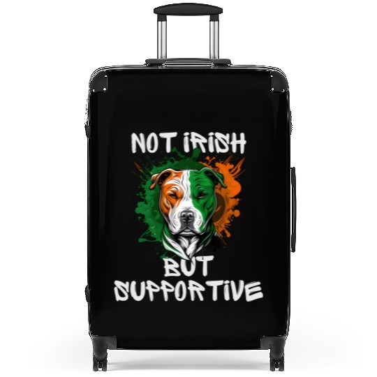 not irish but supportive pitbull mom Suitcases