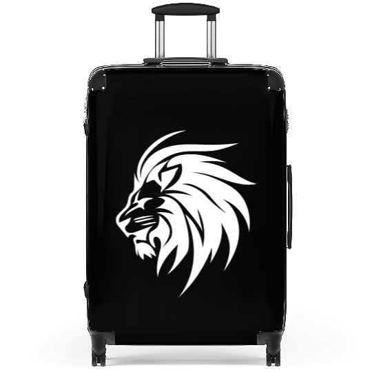 Wild Lion Head With Mane Tattoo Style Suitcases