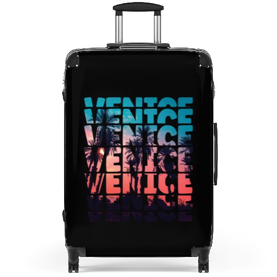 Venice Beach California Vacation Ocean Palm Tree Suitcases