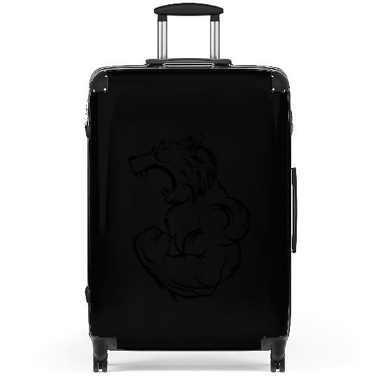 wolf beast Suitcases