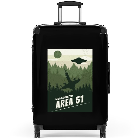 Welcome To area 51 Suitcases