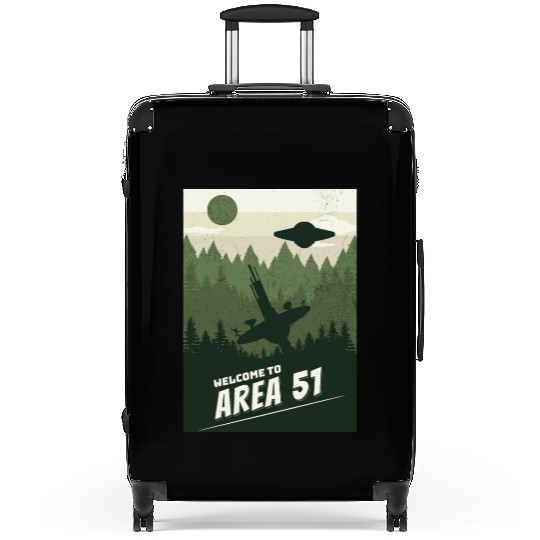 Welcome To area 51 Suitcases