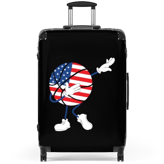 America USA Flag 4th Of July Basketball Player Suitcases