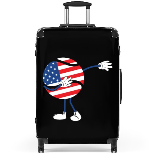 America USA Flag 4th Of July Tennis Player Suitcases