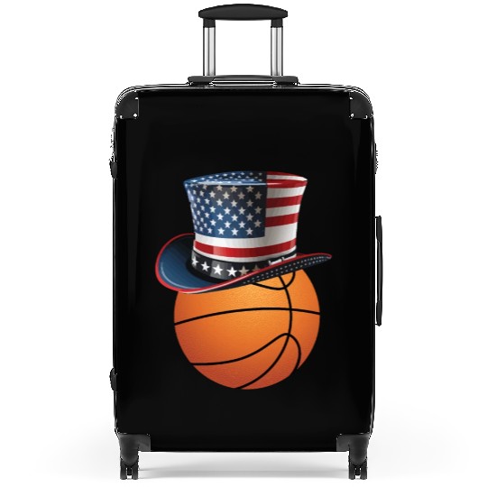 Patriotic America USA Flag 4th Of July Basketball Suitcases
