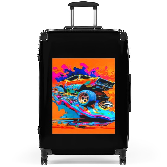 Car Muscle Car Vintage Retro muscle car Suitcases