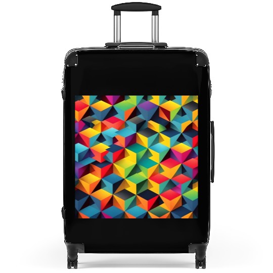 geometric psychedelic wallpaper Suitcases