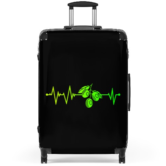 Green Olive Heartbeat Suitcases