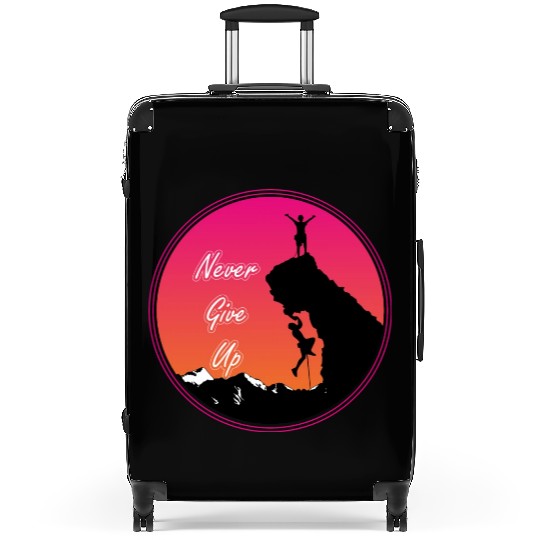 Never give up rock climbing Suitcases