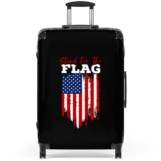Stand For The Flag Veteran USA Flag Memorial Day Suitcases